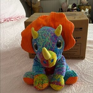 Colorful Triceratops Stuffed Animal